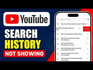 How To Fix YouTube Search History Not Showing (2025)
