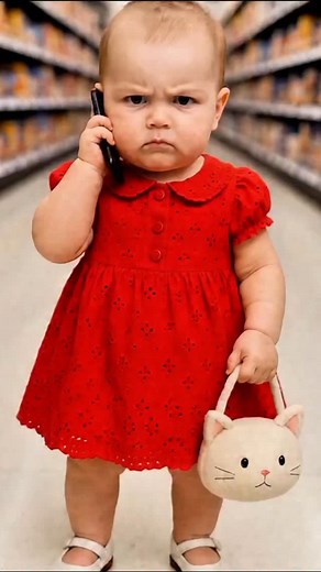 49K views · 761 reactions | Lost Baby Calling Mom in the Market A cute but frustrated baby searches for his mom in the market while holding a tiny phone, giving the funniest and most adorable angry expressions! . #ai #aiart #aiartwork #babyvideo #cutevideo #funnybaby #adorable #aivideo #viral #trending #explorepage #instareels #creativevideo #cutekids #reelsviral | yapaybrain | Facebook