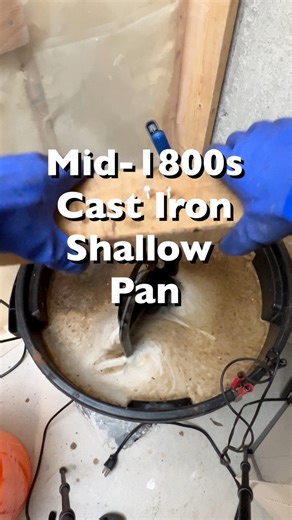 164K views · 2.1K reactions | A rare mid - 1800s cast iron Shallow Pan. These could be used for warming 19th Century flat/sad irons or as cooking griddles. (I'm choosing the latter). This one was found in fairly good condition. But still got the full restoration treatment. #castiron #vintage #restoration | Cast That Iron | Facebook