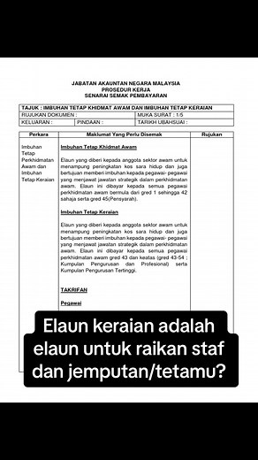 Maksud Elaun Keraian dalam Perkhidmatan Awam