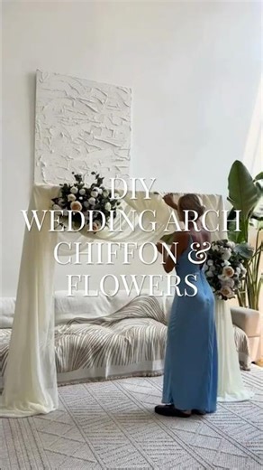DIY Chiffon Wedding Arch DIY 🤍✨ YOU NEED THIS