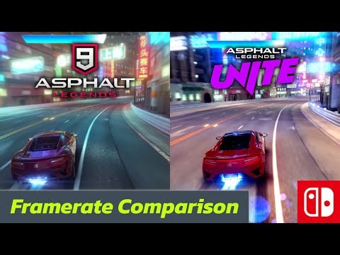 Asphalt 9 vs Asphalt Legends Unite | Framerate Comparison | Nintendo Switch