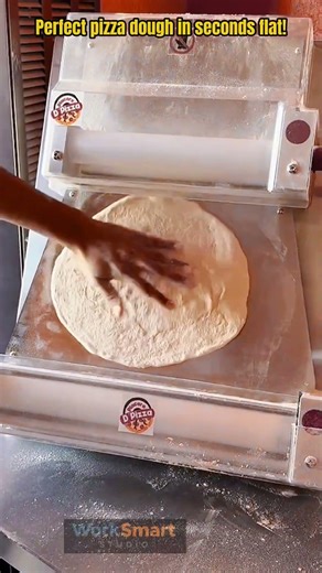 Pizza Dough Sheeter Machine by Skilled Baker: Dough Flattening and Thickness Forming Process
