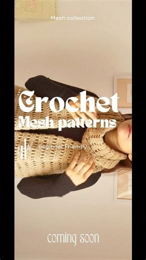 Crochet scarf mesh pattern 🎀