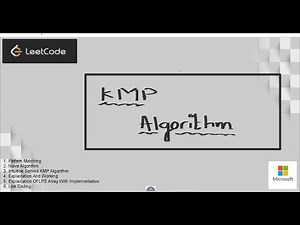 Knuth–Morris–Pratt algorithm | KMP Algorithm | Pattern Matching | Live Coding
