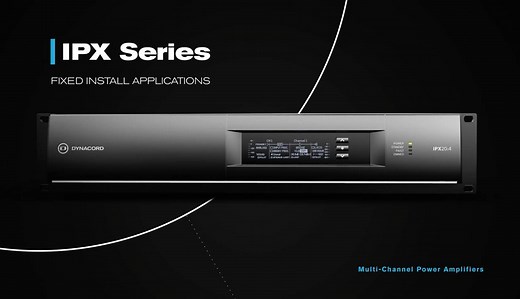 IPX – the pinnacle of amplifier engineering Building on the successful release of the L Series and C Series, Dynacord launches the next level of amplification with the IPX amplifier series for fixed installation. - Four extremely powerful 4- and 8 channel amplifier models ranging from 5,000 to market leading 20,000 watts of total output power - Highest flexibility both for lo-Z and hi-Z applications with parallel, parallel/bridged power drive modes - Flawless reliability and outstanding audio pe