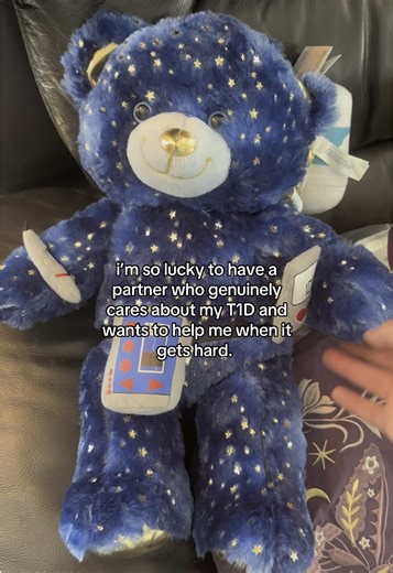 i’m so incredibly grateful for my partner. they are so supportive of me and my type 1 diabetes. they are genuinely interested in it and how it works and how it affects my day to day life. they are always so curious and love to help me. i’ve taught them how to change my old insulin pump. i’ve taught them how to change my omnipod and dexcom. i’ve taught them so much. they are on my dexcom share to help me and let me know when i’m super low or high. they got me a cute little insulin bottle case. th