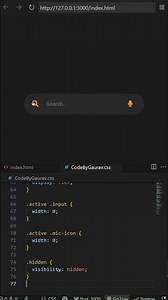 🔍 Stylish Search Bar Using HTML & CSS #webdevelopment #coding #htmlcss #shorts