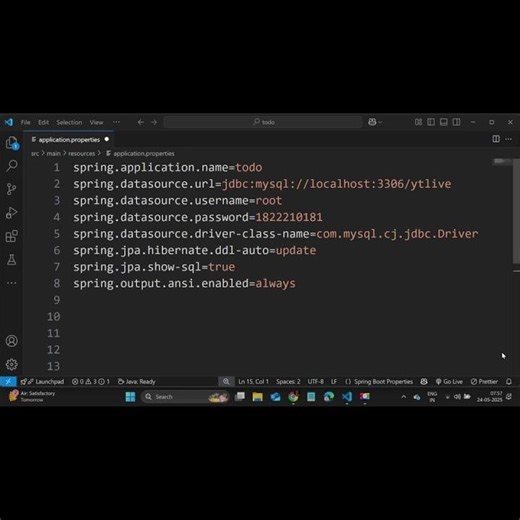 spring boot connection for mysql databases with code || application.properties for spring boot