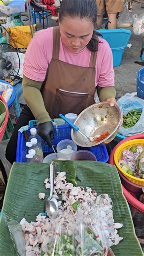 ก้อยมมะนาวแซ่บ สูตนอีสาน 50.- #ก้อยปลาหมึก #ลาบปลาหมึก #shorst #สร้างอาชีพ