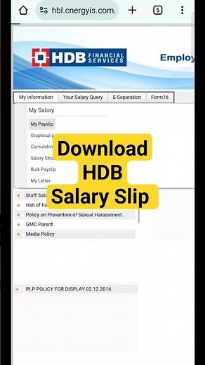 How To download HDB Salary Slip #hdb #salary #slip #download ‪@Techkamboj‬ 2024