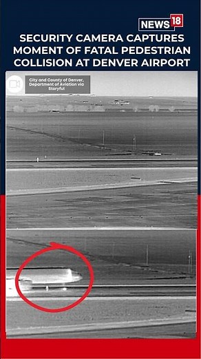 RAW: Security Camera Captures Fatal Frontier Airlines Collision at Denver Airport | N18S