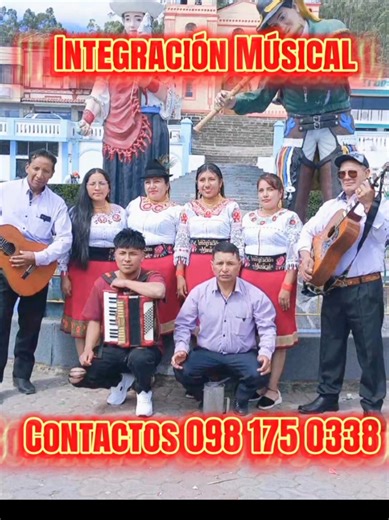 Integración Musical seguimos degando huellas a través de nuestra música 100pres será esencia y nunca apariencia eso hace ser diferente a los demas no que no 🇪🇨🪗🎤🎵🎸🎤