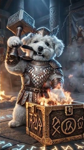 Only the "Goodest Boy" is Worthy... ⚡️🦴 #bichonfrise #aiart #aigenerated