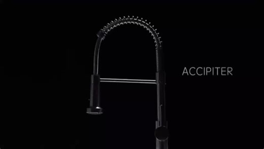 Modern Commercial Kitchen Faucet Sturdy Brass Spring Pull-Down Rotating Tap Sprayer Matte Black Flexible Pull Out Kitchen Faucet