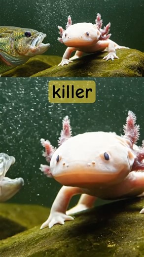 Day 2 – Self Defense Class 😂🐟Chad might need practice… #axolotl #fish #underwater #comedy #funny