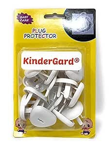 Babyproof Locking Outlet Covers, 14 Pack White + 2 Keys, Electrical Safety Outlet Plugs, Works with Existing Outlets, 1 Second Install, Child Proof, Prevents Electrocution, Accident, by KinderGard