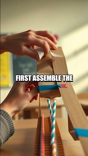 Cardboard Marble Roller Coaster with a Motor