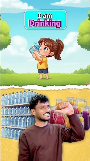 Daily Action Words for Kids 🏃🏻‍♂️✍🏻| Learn English Verbs | Cartoon Animation