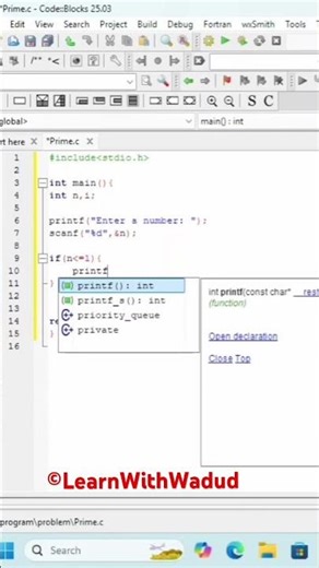 Find Prime Number in C