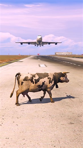 4.1M views · 7.4K reactions | A Cow Appeared Out of Nowhere as Plane Was Landing !!! GTA 5 #gtav #grandtheftautov #gamingworld | Gaming World | Facebook