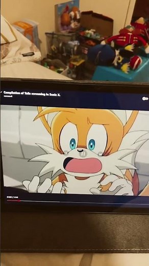 Sonic, Tails, and Knuckles screaming in Sonic X