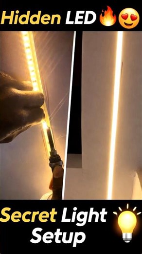 👉 “LED Strip Light Hidden Installation | Amazing Wall Light Setup 😍”