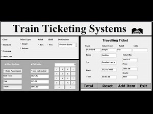 How to Create Train Ticketing Systems in Excel Using VBA - Full Tutorial