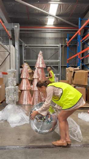 NEUE BLVD on Instagram: "Disco Snowman has our ❤️ isn’t he the best?! #behindthescenes #discodecor #snowman #christmasdecor"