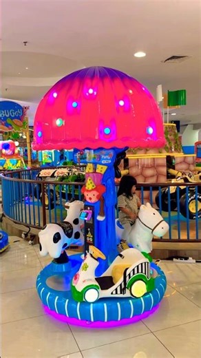 Funny horse, cow, and car on a crazy carousel ride you’ve never seen before! 🐴🐮🚗 #carousel #cute