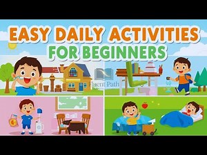 Daily Routine Sentences in English. English for Beginners.