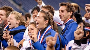 9.7K views · 147 reactions | Flashing back to that happy feeling after winning your corps' first-ever Open Class DCI World Championship title!  #InternationalDayOfHappiness | Blue Devils Drum & Bugle Corps B | Drum Corps International | Facebook