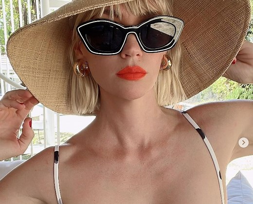 January Jones, 44, Rocks A Retro Bikini And Her Toned Booty Is Straight Fire