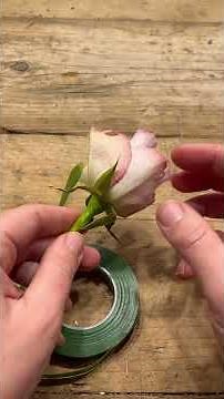 “Wiring a Rose Made Easy 🌹💐 #FloralTips #DIYFlowers”