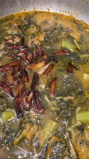 Tambdi Bhaji Amshi (Red Amaranth Konkani Style Curry) !!