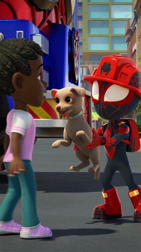 Team Spidey saves the day with their firetruck 🧯 | Meet Spidey and his Amazing Friends | Disney Jr.