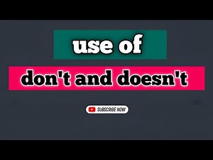 use of don't and doesn't || do not does not || do not vs does not || english with sushil