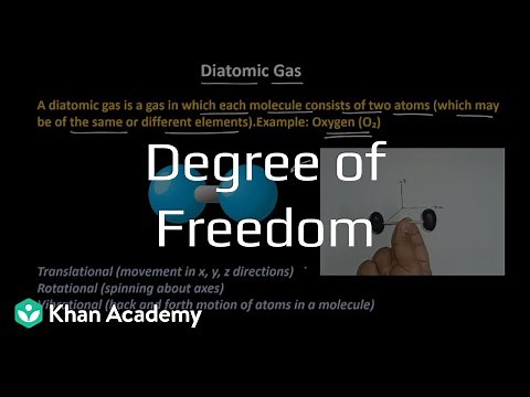 Degree of freedom | Kinetic theory | Grade 11 | Physics | Khan Academy