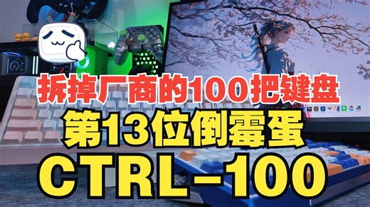 拆到厂商的100把键盘，电动推杆装置？外形搞科研！【CTRL100】