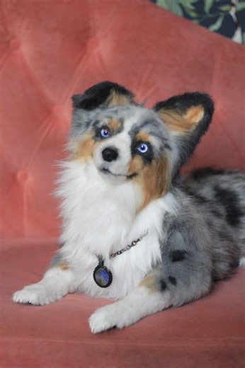 Realistic Dog Aussie Art Doll – Lifelike Mini Australian Shepherd Blue Merle - Etsy Australia