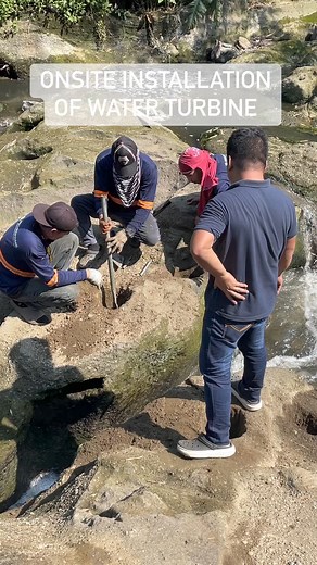 Onsite installation of Water Turbine. #thesis #engineeringthesis #fabrication #studentsuccess #engineeringservices #prototype | TechnoPrime Engineering Services