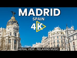 Madrid Spain 🇪🇸 4K Drone view | Madrid city Aerial view with Relaxing Music
