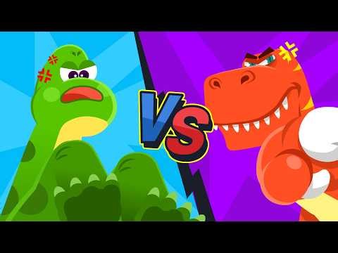 Brachiosaurus vs Tyrannosaurus | Dion Song | King T-rax | Nursery Rhymes & Kids Songs