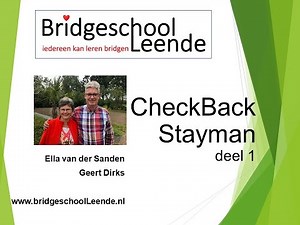 CheckBack Stayman - deel 1