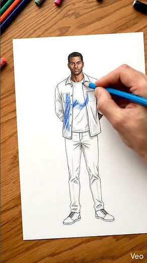 Watch Me Draw a Realistic Person by Hand 🖊️ | Step-by-Step Sketch