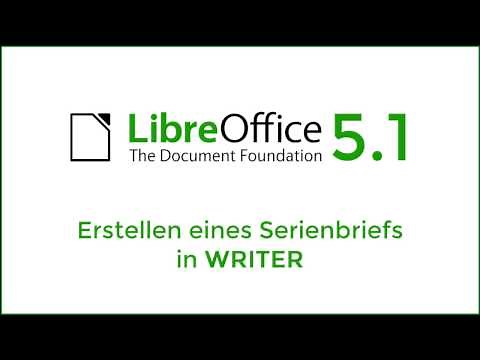 LibreOffice 5.1 - Writer, Übung Serienbrief (Deutsch)