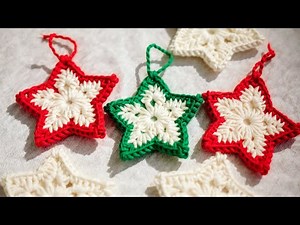 🎄EASY Crochet CHRISTMAS Star ✨ tree ornament 💫 Super Cute Christmas Gift 🎁 Idea 💡