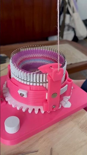 Sock machine in action 🧶✨ Should I film a full step-by-step tutorial? 👀