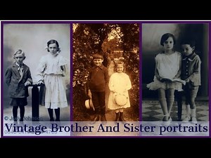 Vintage Brother And Sister Portraits - 1920's Flapper Girl