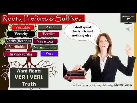 Word Root: VER/VERI and derived words illustrated (Vocabulary L-27)